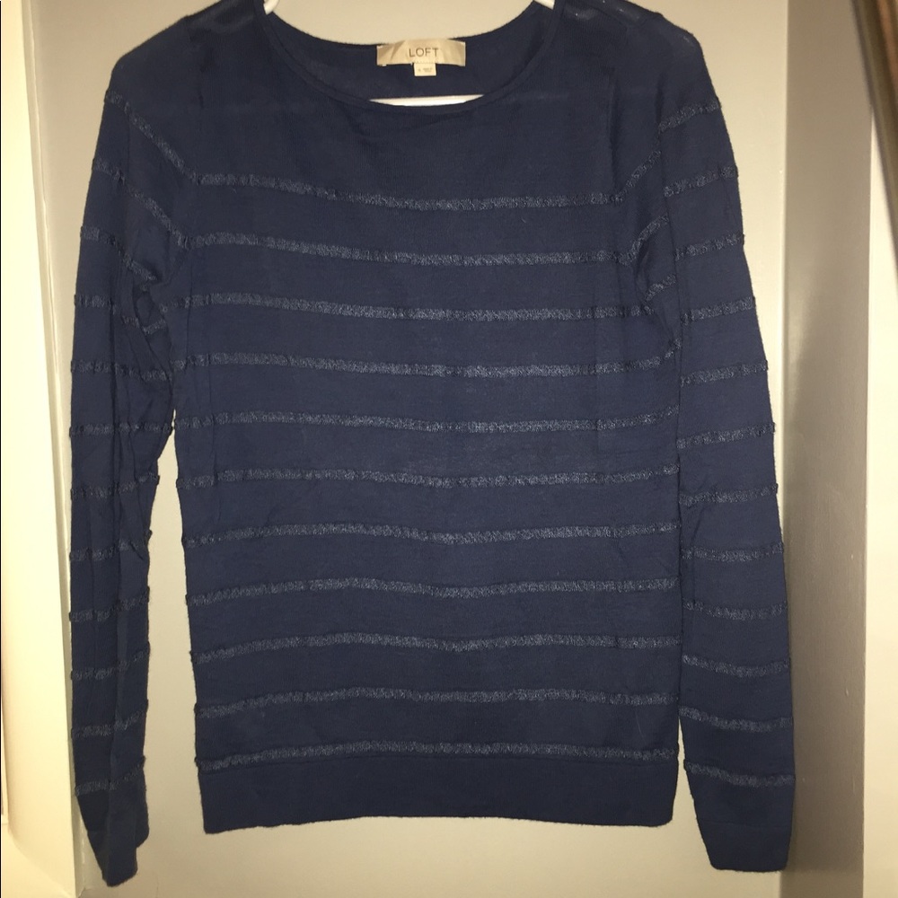 NAVY BLUE ANN TAYLOR LOFT SWEATER SIZE SMALL!!